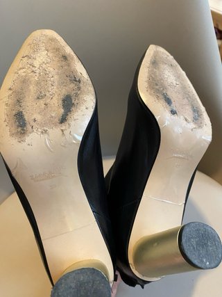 Botines Zara Negros de Piel Talla 39