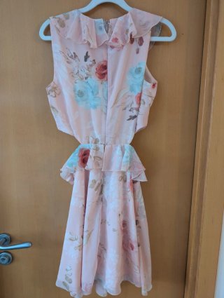 Vestido Corto Rosa Floral Talla S