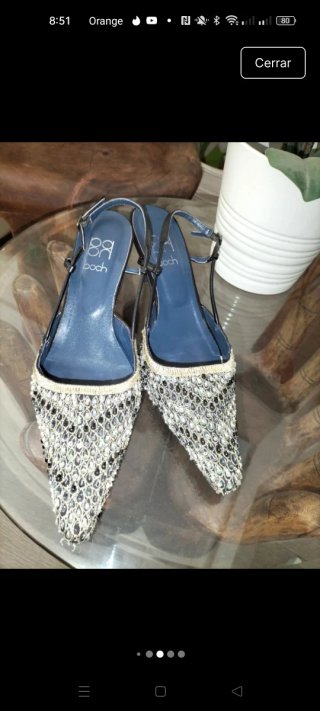 Zapatos Sanver Fiesta Pedrería Talla 39