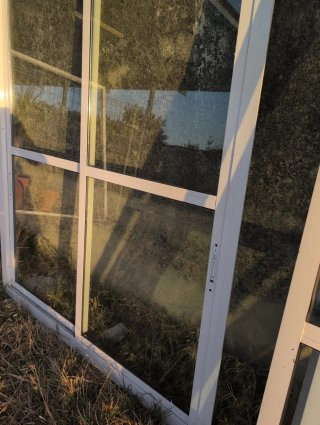 Lote de ventanas correderas blancas