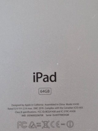 iPad (3ª geração) A1430 Branco