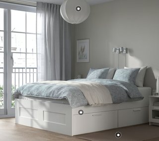 Cama IKEA BRIMNES 160x200 con 4 Cajones