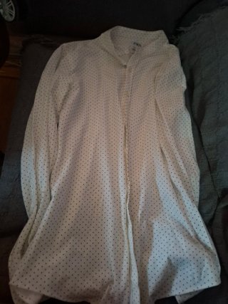 Camisa Zara Blanca con Lunares
