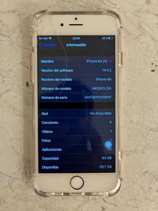 iPhone 6s Rosa LIBRE 64 GB y funda LEA DESCRIPCIÓN