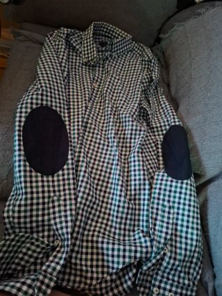 Camisa de cuadros con coderas