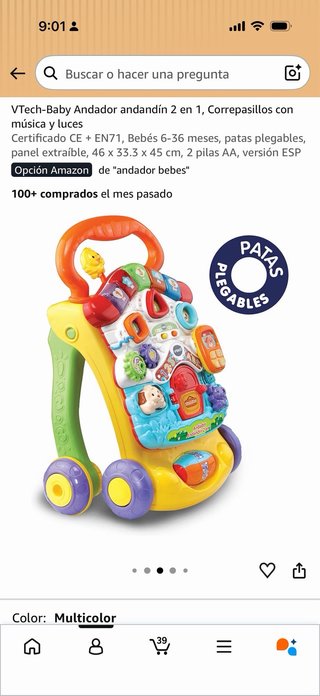 Andador VTech Andandín 2 en 1