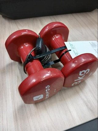 2 pesas de 3kg de vinilo
