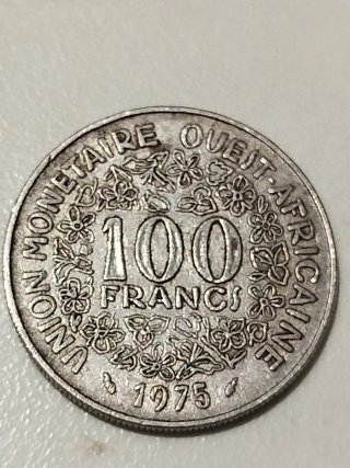Moneda 100 Francos 1975 África Occidental