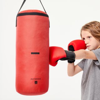 Kit Saco Boxeo + Guantes Niños Rojo