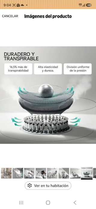 Silla de Oficina Ergonómica Hbada E3 Pro gris