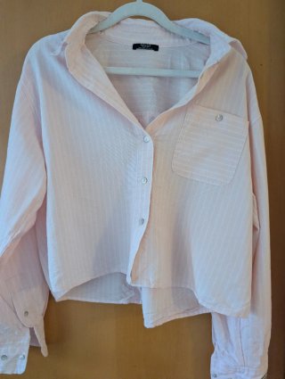 Camisa Parfois Rosa de Rayas Talla S