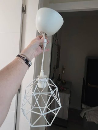 Lámpara de techo IKEA geométrica blanca