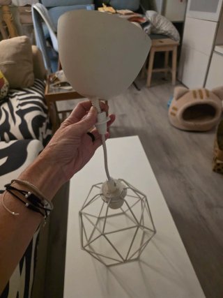 Lámpara de techo IKEA geométrica blanca
