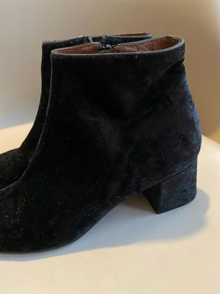 Botines de terciopelo negro