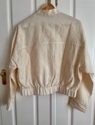 Cazadora Bomber Zara de Lino cm etiqueta
