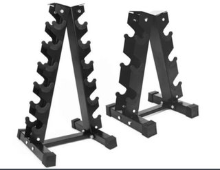 Rack Mancuernas 6 Pares Negro