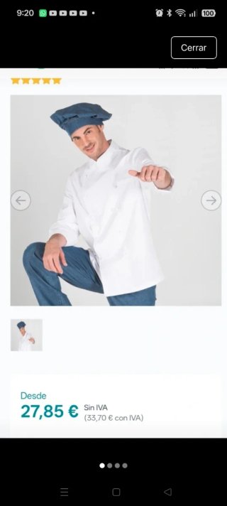 Chaqueta de cocina blanca
