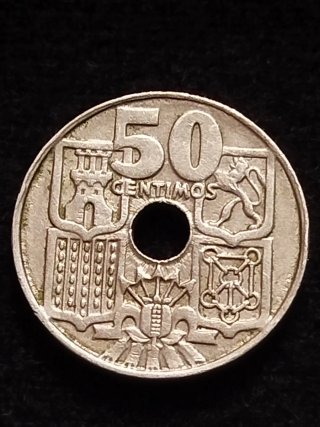 Moneda 50 céntimos España 1963 Estrella 64