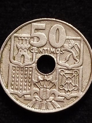 Moneda 50 céntimos España 1963 Estrella 64