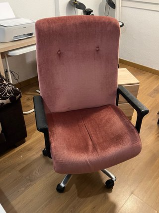 Silla de Escritorio Rosa de Terciopelo