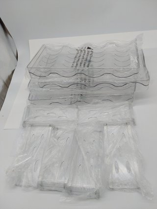 Organizador de Botellas de Vino y Agua Apilable para Armario, Frigorífico, Portabotellas de Plástico