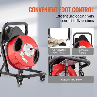 Sbloccatubi Elettrico 15 m per Tubi da 5-10 cm