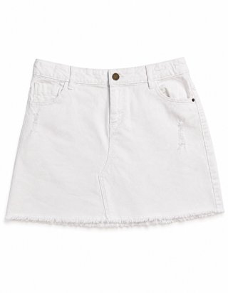 Mini falda vaquera blanca
