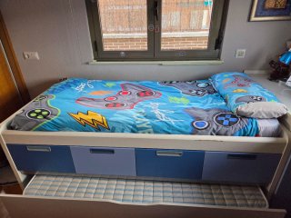 Cama nido juvenil 90cm 2 camas. Moblerone