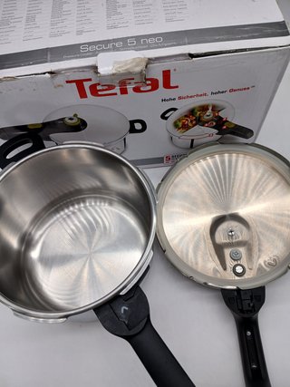 Tefal Secure 5 Neo - Olla a presión de 6L, Ahorro energético hasta 50%, cocción a presión, 2 program