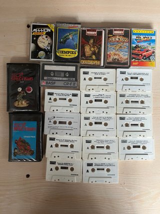 Lote de 20 cintas/cassettes antiguas ZX Spectrum