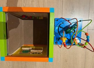 Cajón Multijuegos de Madera para Bebé