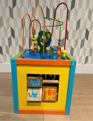 Cajón Multijuegos de Madera para Bebé