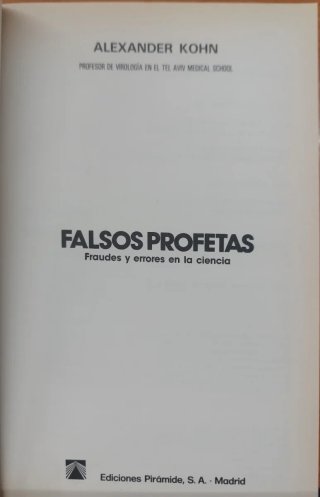 Falsos Profetas - Alexander Kohn