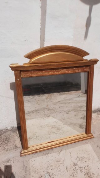 Espejo antiguo madera dorado