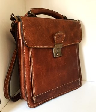 Bolso, cartera bandolera vintage de piel