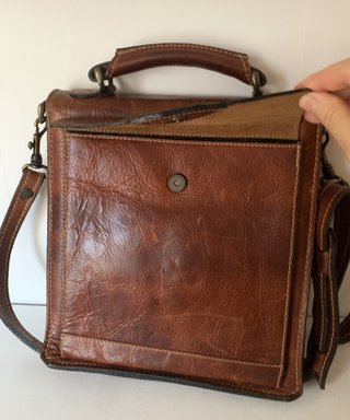 Bolso, cartera bandolera vintage de piel