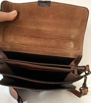 Bolso, cartera bandolera vintage de piel