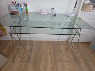 Mesa de Escritorio de Cristal