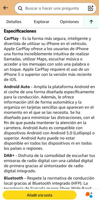 Pantalla Coche Pioneer SPH-DA160DAB