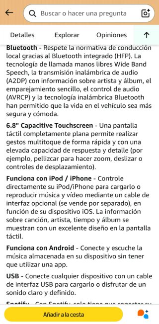 Pantalla Coche Pioneer SPH-DA160DAB