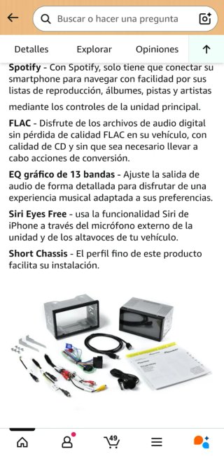 Pantalla Coche Pioneer SPH-DA160DAB