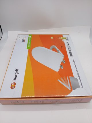 Ibergrif M41001 Tapa wc, Asiento de Inodoro de Cierre Suave en Forma de D con Liberación Rápida para