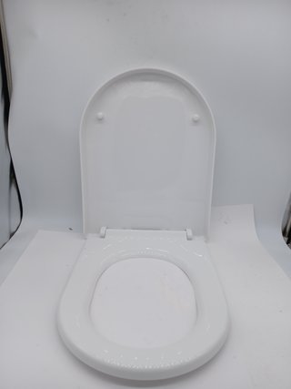 Ibergrif M41001 Tapa wc, Asiento de Inodoro de Cierre Suave en Forma de D con Liberación Rápida para