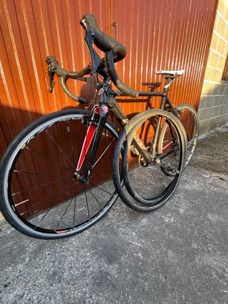 Bici carbono carretera/ciclocross escuelas talla S