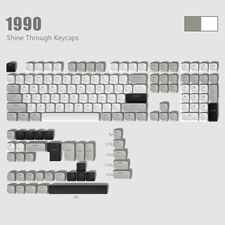 Set Keycaps Womier 1990 Low Profile PBT