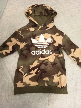 Sudadera con Capucha Estampado Camuflaje
