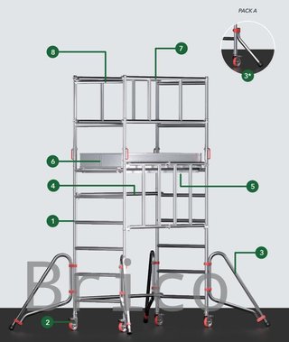 Andamio Modular Profesional PRESTIGE 1,00 Metros Pack A