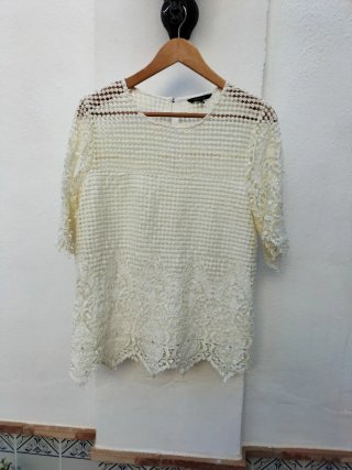 Blusa elegante Cortefiel encaje