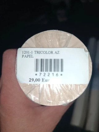 3 Rollos Papel Pintado VTV diseño tricolor azul