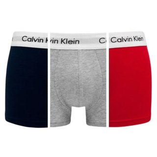 Lote 3 Boxers Calvin Klein Azul, Gris y Rojo